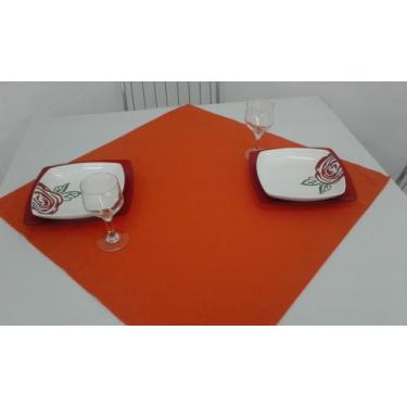 Imagem de 10 Toalha De Mesa 75x75 Tecido Oxford - Poli, Vermelho
