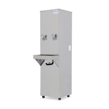 Imagem de Bebedouro de Água Industrial Inox 25 Litros 2 Torneiras Geladas Blue, 