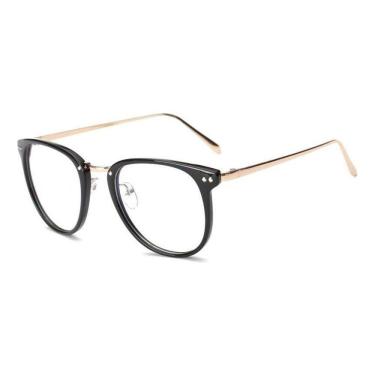 Imagem de Armação Óculos Grau Feminino Redondo Elegante Leve