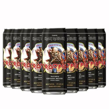 Imagem de Pack 9 Cervejas Inglesa Trooper Iron Maiden Lata 500ml