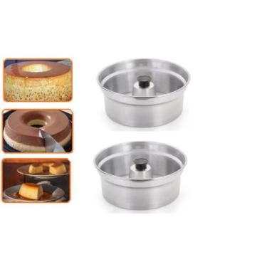Imagem de Conjunto De 3 Forma Assadeira Pudim Em Alumínio Grosso IF 35 N 1, 2 e 