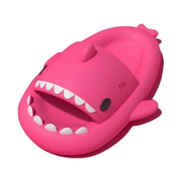 Imagem de Chinelos Rosyclo Shark, macios, leves, antiderrapantes, rosa