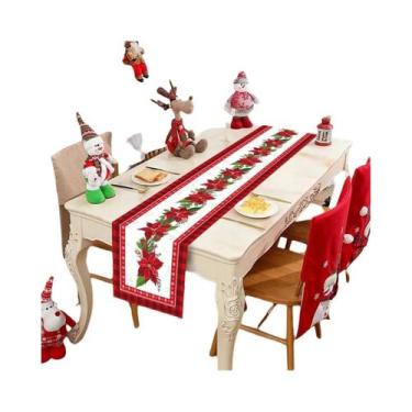 Imagem de Caminho De Mesa De Natal 2024 Com Tema Do Papai Noel, Decoração Para C