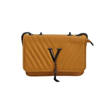 Imagem de Bolsa feminina tiracolo transversal  aba alça corrente tote pequena - 