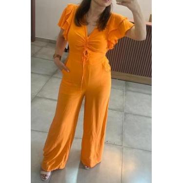 Imagem de Macacao laranja - Brillie modas 