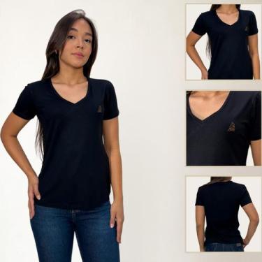 Imagem de Blusinha Feminina Country Tshirt Lisa Bordada Tassa Premium - Tassa Or