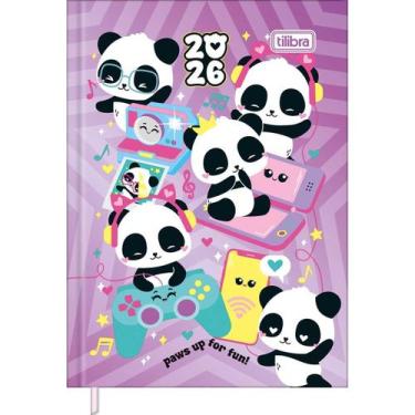 Imagem de Agenda Costurada Mini 7,8 x 10,8 cm Lovely Friend 2026 - Pandas - Fund