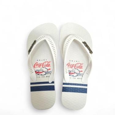 Imagem de Chinelo Coca-Cola Shoes Wave Bands Masculino Adulto Ref CC4517, 38, Br