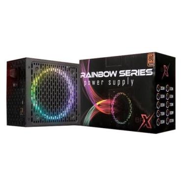 Imagem de Fonte BRX 650W 80 Plus LED RGB Rainbow Series