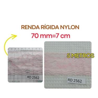Imagem de Renda Rígida Poliamida 20mm 37mm 50mm 100mm Várias larguras Nylon RNyl
