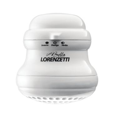 Imagem de Ducha Loren Bello Ultra Mecânica 5500W Instalação de Parede com Grande Espalhador Branco Lorenzetti 110V