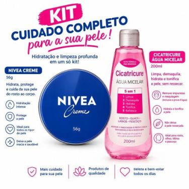 Imagem de Kit - Hidratação e Limpeza Facial - Creme NIVEA 56g + Cicatricure Água