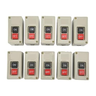 Imagem de 10PCS 380V 30A Interruptor de botão de pressão 2 posições On/Off Start Stop Interruptor 3 Phase M4 Terminal Auto-reset Power Press Button Switch Estação de controle de equipamentos mecânicos para caixas de distribuição