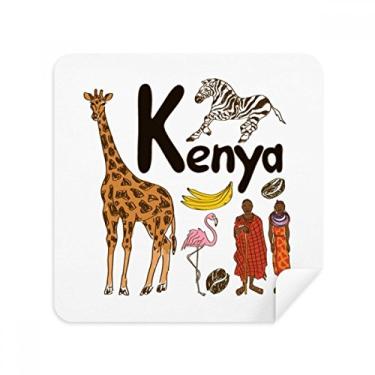 Imagem de Kenya National Symbol Landmark Pattern Glasses Cloth Screen Cleaner Suede Fabric 2 Pack