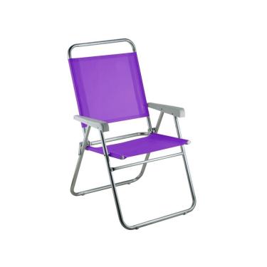 Imagem de Cadeira De Praia Aluminio Sun Plus Lilás