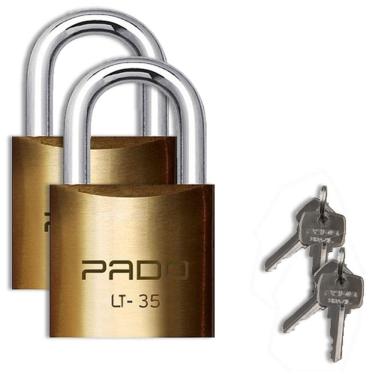 Imagem de Dois Cadeados em Latão, LT-35 mm - 4 Chaves - Pado