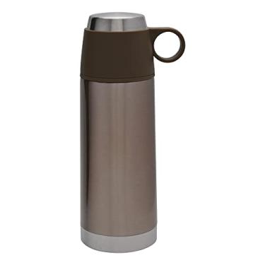 Imagem de Mimo Style Garrafa Térmica Inox Bronze, Tampa em Silicone à Prova de Vazamento, Com Capacidade Para 350 ml, Perfeita Para Bebidas Quentes e Frias, Corpo de Material Inox e Tampa em Silicone