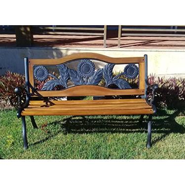 Imagem de Banco de Madeira e Alumínio Fundido Girassol Unifer Móveis