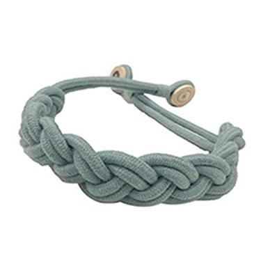 Imagem de 1 peça suporte para cortina de algodão tecido artesanal ímã cortina tieback fivela corda cortina para decoração de casa, lago azul, 1 peça