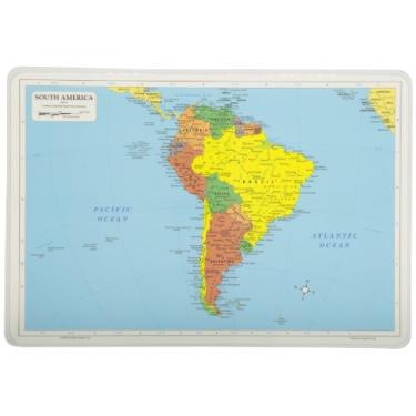 Imagem de Jogo americano Painless Learning, mapa da América do Sul, 30,5 x 44,5 cm