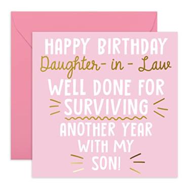 Imagem de Central 23 - Cartão de aniversário engraçado para ela - "Happy Birthday Daughter-In-Law" - Cartão de Feliz Aniversário - Cartão de Aniversário da Nora - Cartão de felicitações atrevidas para ela - Vem com adesivos divertidos