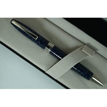 Imagem de Sheaffer Feito à mão nos EUA Legacy Heritage Look of Leather Re-Assurance Blue barrel and Palladium Appointments Caneta esferográfica