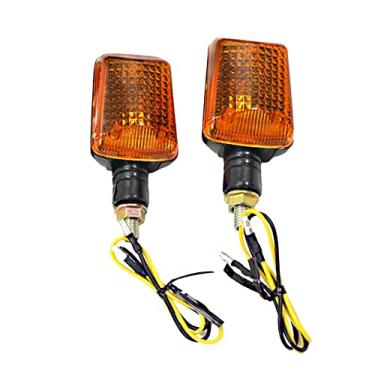 Imagem de TOTMOX Lâmpada de seta indicadora de motocicleta, luz de corrida diurna, luzes de halogêneo indicadoras de 12 V, luz âmbar para lente âmbar 2 peças