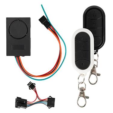 Imagem de Scooter elétrico dispositivo antifurto alarme vibratório à prova d'água com um botão de pada suporte função de busca de veículos com controle remoto