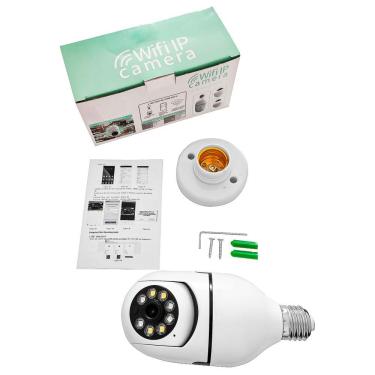 Imagem de Câmera Dome Robô Lâmpada Wifi IP 1080p Full HD Zoom Audio Ptz 360 Micro Sd Yoosee Baba Eletrônica