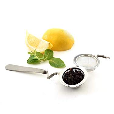 Imagem de Norpro Bola de chá de malha com alça de descanso para copo, 16,5 cm de comprimento, 5 cm de diâmetro, conforme mostrado