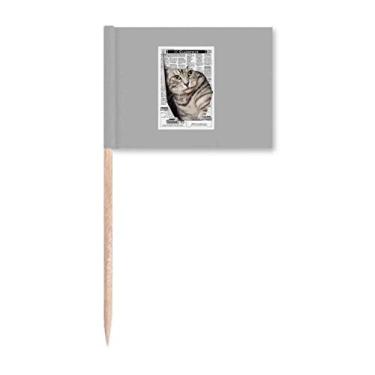 Imagem de Animal Lágrimas Gatos Esconder Art Deco, Presente Fashion Palito de Dente Marcador Topper Decoração de Festa