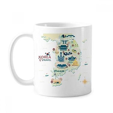 Imagem de Caneca clássica Travelling in Korea Caneca de cerâmica branca presente com alças 350 ml