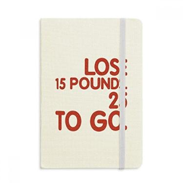 Imagem de Caderno de anotações em inglês vermelho com citação de perda de peso oficial de tecido rígido diário clássico
