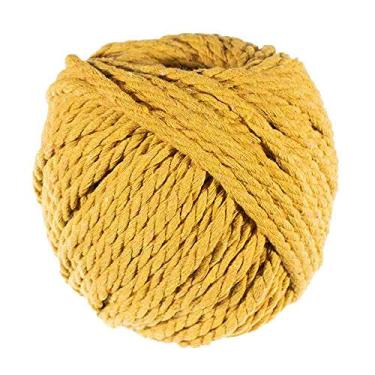 Imagem de Corda de algodão de macramê natural Craft County – Comprimento de 50 metros (ouro, 5 mm)