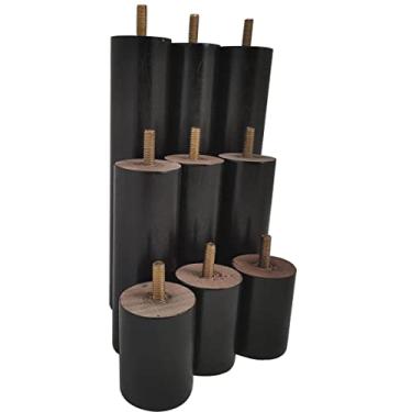 Imagem de Conjunto 9 Pés Anti Refluxo de Madeira para Cama Box Pés Fixos