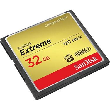Imagem de SanDisk Cartão de memória Extreme 32 GB CompactFlash UDMA 7 velocidades até 120 MB/s pacote com 2, SDCFXS2-032G-G46