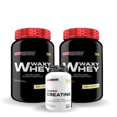 Imagem de Kit 2x Waxy Whey 900g + Power Creatina 100g - Bodybuilders (Baunilha)