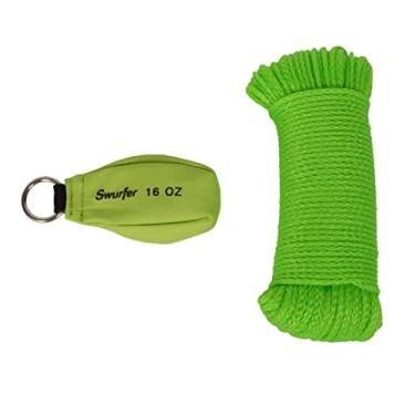 Imagem de Swurfer Lançador de corda de saco de arborista de 473 ml, e kit de linha de arremesso arborista de 3,5 m, corda de escalada e derrubada de árvores e saco de arremesso de instalação TreeSwing, kit de