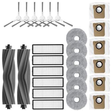 Imagem de Peças compatíveis com Xiaomi X20+X20Plus aspirador de pó robô, escova principal, escova lateral, saco de pó, filtro, acessórios de pano de esfregão (D (26 peças))