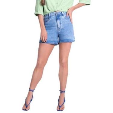 Imagem de Shorts Jeans Lunender Mom Chapa Barriga Azul Tam. 44-Feminino