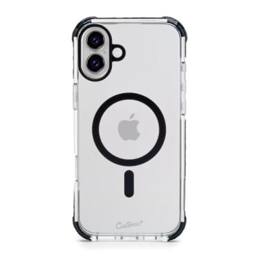 Imagem de Customic Capinha Case Capa para Celular iPhone 16 Plus (6.7”), Impactor Ultra Anti Impacto Proteção Militar 3 metros contra quedas, Compatível Mag-Safe, Transparente e Preta