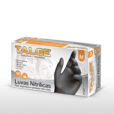 Imagem de Luva nitrilica preta s/po varios tamanhos 100un. - TALGE, M, 100