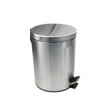 Imagem de Lixeira Inox de 5 Litros com Pedal e Cesto Removível - Quanhe