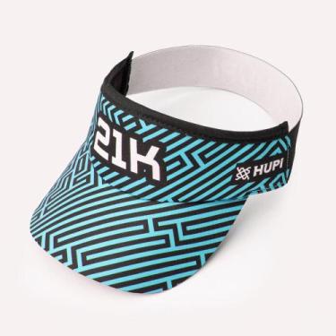 Imagem de Viseira para Corrida HUPI 21k Grids Azul, Azul, Preto