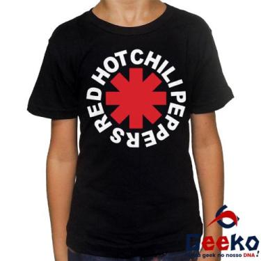 Imagem de Camiseta Infantil Red Hot Chili Peppers 100% Algodão RHCP Rock Geeko, 