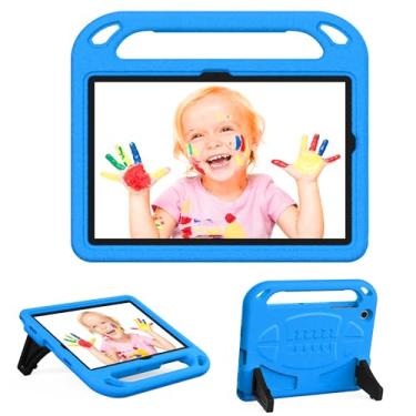 Imagem de YWYNI Capa infantil para Samsung Galaxy Tab A9 Plus 28 cm 2023 (SM-X210/X216/X218), capa infantil com alça à prova de choque em EVA para Galaxy Tab A9+ 11 polegadas (azul)
