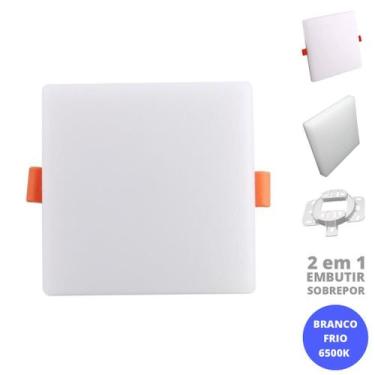 Imagem de Painel 25W LED Borda Infinita Quadrado 2 em 1 Branco Frio 6500K Bivolt