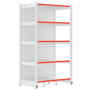 Imagem de Rack Fit Parede 1 Inicial 2,02X0,90X0,60 5 Bandejas Amapá, Branco Perf
