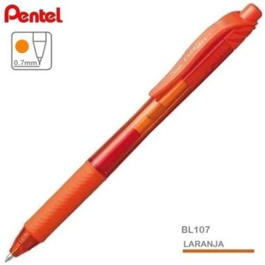 Imagem de Caneta Gel PENTEL EnerGel-X 0.7mm Retrátil - Unidade, LARANJA