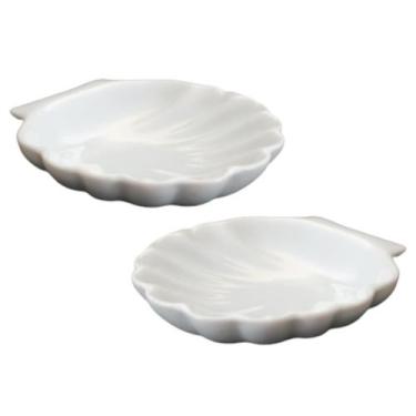 Imagem de Atacado 24 Casquinha de Siri Concha Ramekin Porcelana Branca 50 Ml - A